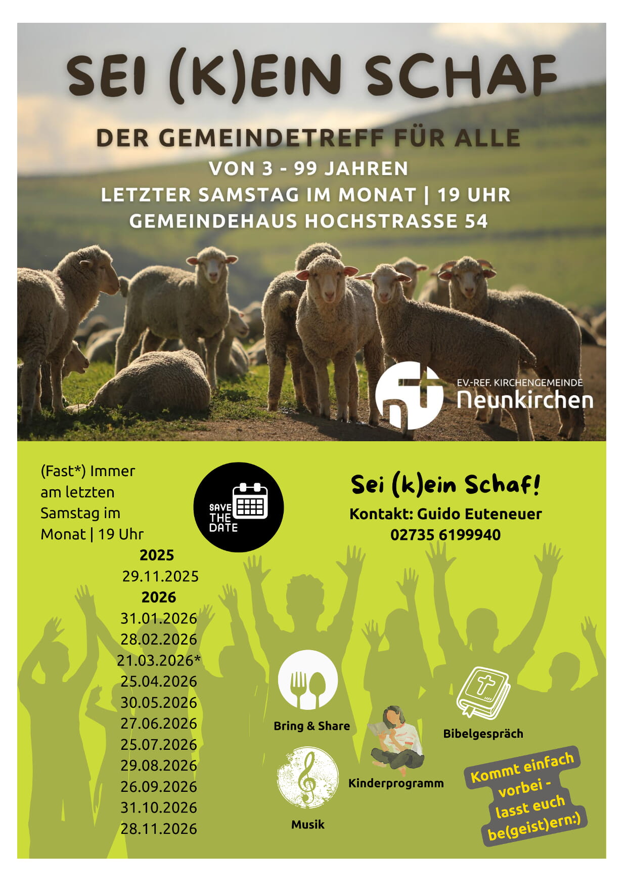 Gemeindetreff - Sei (k)ein Schaf - Flyer