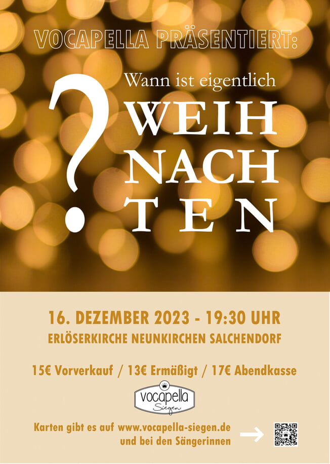 Vocapella präsentiert: Wann ist eigentlich Weihnachten