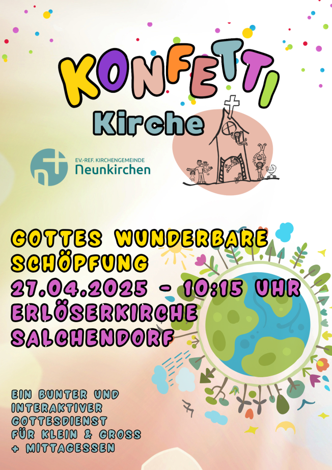 Konfetti-Kirche "Gottes wunderbare Schöpfung"