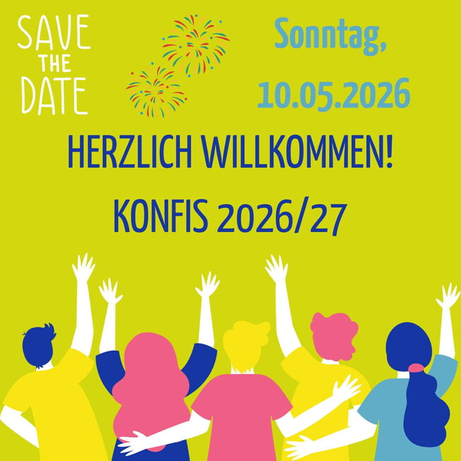 Begr&uuml;&szlig;ung Konfis 2026/2027 mit Pfarrer M. Schreiber & Jugendreferentin N. Bender