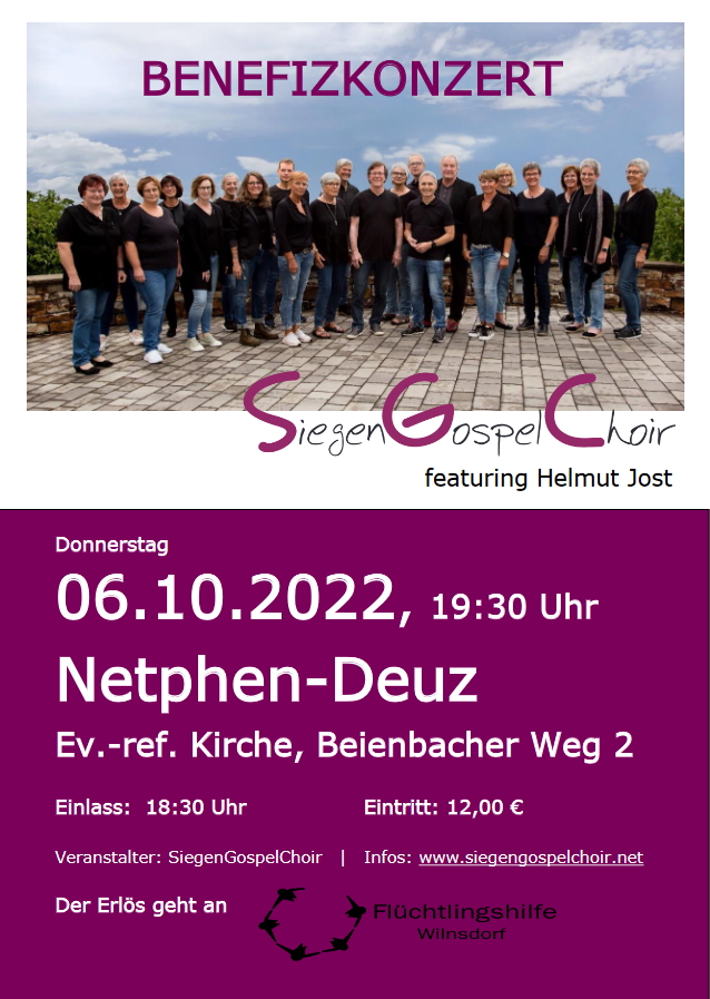 Benefizkonzert des SiegenGospelChoir